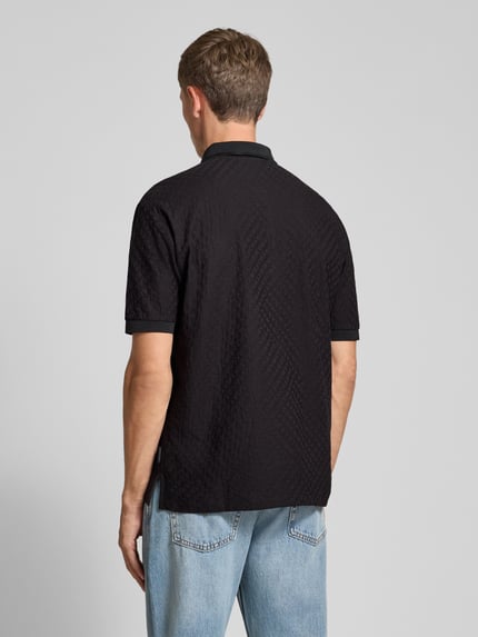 Armani Exchange Koszulka polo o kroju regular fit z listwą guzikową Czarny 5