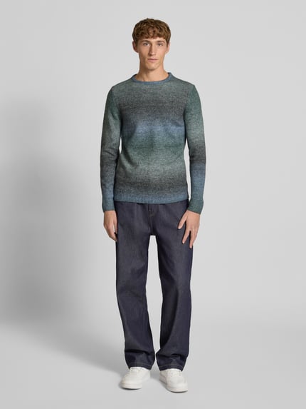 Blend Strickpullover mit Rundhalsausschnitt Modell 'DANNIE' Hellblau 1
