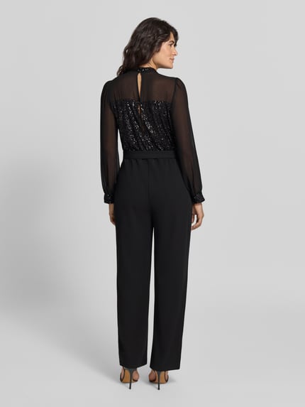Apricot Jumpsuit mit Paillettenoberteil Black 5