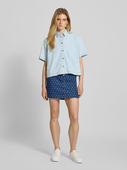 YAS Jeansrok in 5-pocketmodel, model 'PRIKKA' Jeansblauw - 1