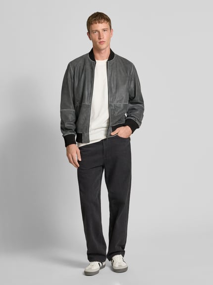 JACK & JONES Jacke in Leder-Optik Anthrazit 1