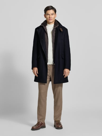 JOOP! COLLECTION Regular Fit Wollmantel aus Woll-Mix mit herausnehmbarem Stepp-Inlay Marine 1