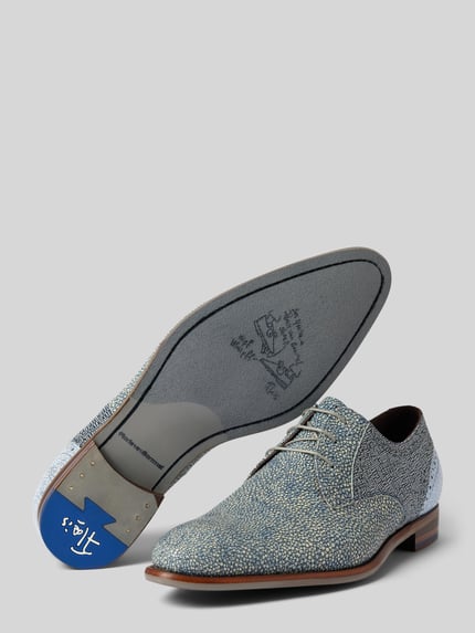 Floris van Bommel Derby mit Schnürverschluss Modell 'De Stapper' Blau 4