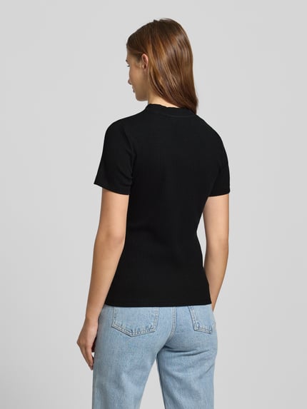 Marc O'Polo DENIM T-shirt in riblook Zwart - 5