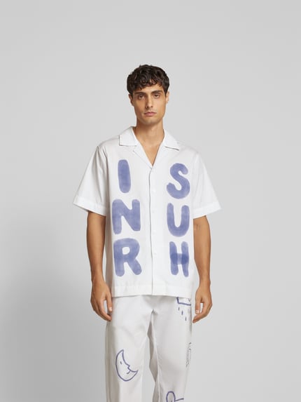 ISNURH Vrijetijdsoverhemd met reverskraag Offwhite - 4