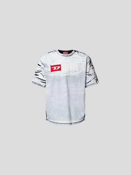 Diesel T-shirt met labeldetail Lichtgrijs - 2