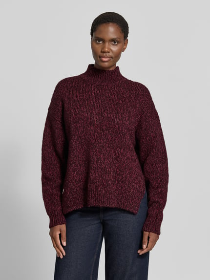 Lacoste oversized pullover van wolmix Bordeaux - 4