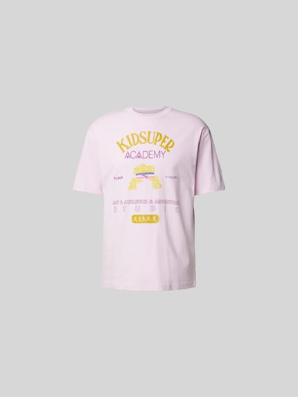PUMA T-shirt met labeldetail Roze - 2
