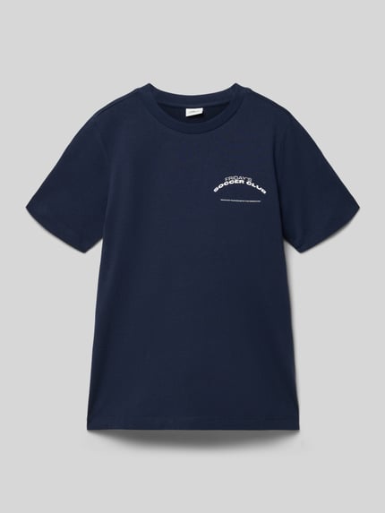 Produktfoto, Regular Fit T-Shirt aus reiner Baumwolle von s.Oliver RED LABEL, Kinder T-Shirt Optik: Unifarben, Motiv-Print, Rundhals, Kurzarm, Jersey, Material: reine Baumwolle