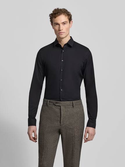 OLYMP No. Six Super Slim Fit Businesshemd mit extra langem Arm Modell 'URBAN KENT' Black 4
