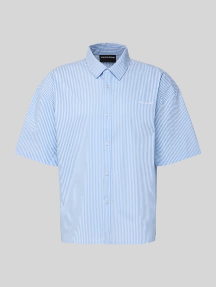 PEGADOR Oversized Freizeithemd mit Knopfleiste Hellblau 2