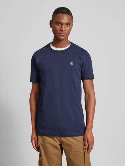 Anerkjendt T-Shirt mit Label-Detail Modell 'AKROD' Dunkelblau 4