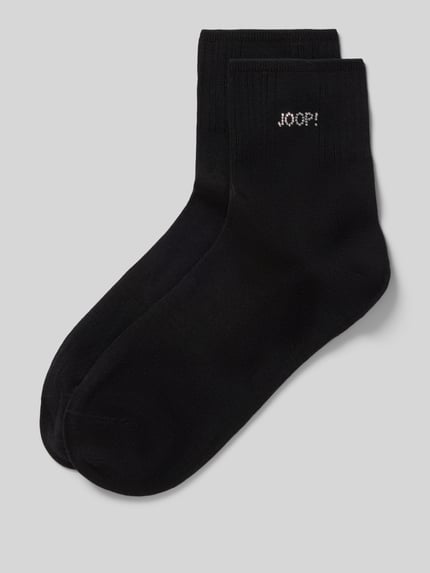 Produktfoto, Socken aus Baumwoll-Mix im 2er-Pack von JOOP! in Schwarz, glatte Struktur, Damen Socken von JOOP! COLLECTION
