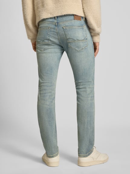 JACK & JONES Jeansy o kroju slim fit z prążkowaniem model ‘Glenn’ Jeansowy niebieski 5
