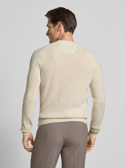 MCNEAL Regular Fit Strickpullover aus reiner Wolle Kitt Melange 5