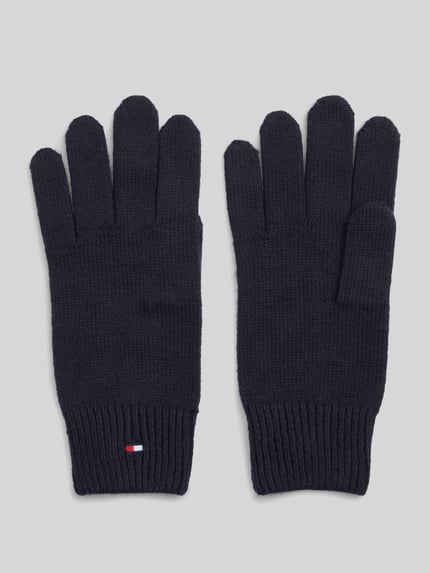 Tommy Hilfiger Handschuhe aus Baumwoll-Mix mit Woll-Anteil Marine 1