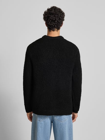 JACK & JONES Regular fit gebreide pullover met wol model 'MEADOWS' Zwart - 5