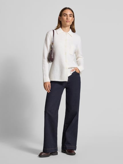 HERZENS Strickjacke aus Kaschmir-Baumwoll-Mix Offwhite 1