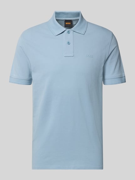BOSS Orange regular fit poloshirt van puur katoen model 'PRIME' Turquoise - 2