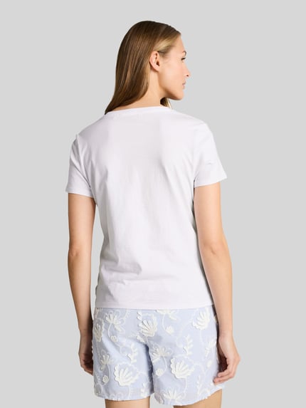 Tom Tailor Denim męski t-shirt o kroju regular fit z czystej bawełny Biały 5