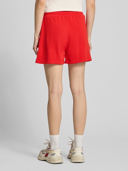 PIECES regular fit sweatshorts van katoenmix model 'CHILLI' Rood - 5
