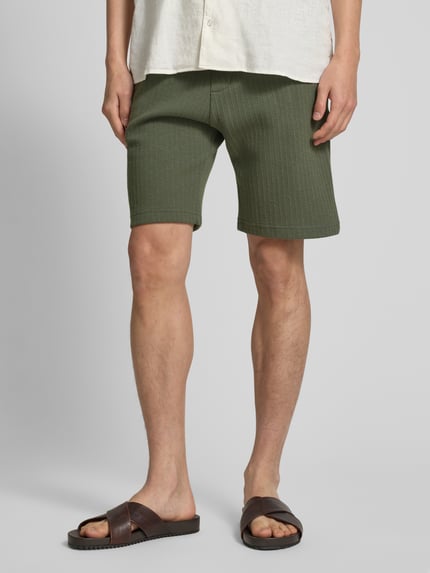MCNEAL Regular Fit Shorts mit Strukturmuster Khaki 4