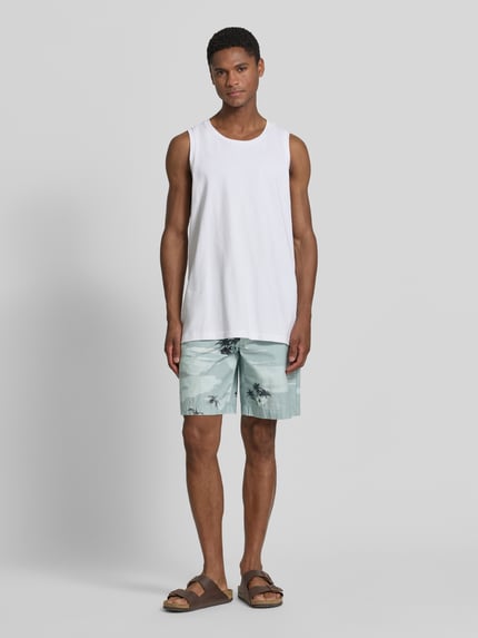 BOSS Orange Straight Leg Chinoshorts aus reiner Baumwolle Tuerkis 1