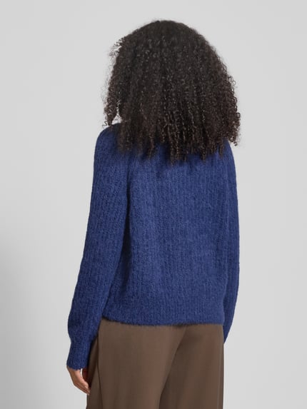 Fynch-Hatton Loose Fit Strickjacke aus Alpaka-Mix mit Woll-Anteil Marine 5