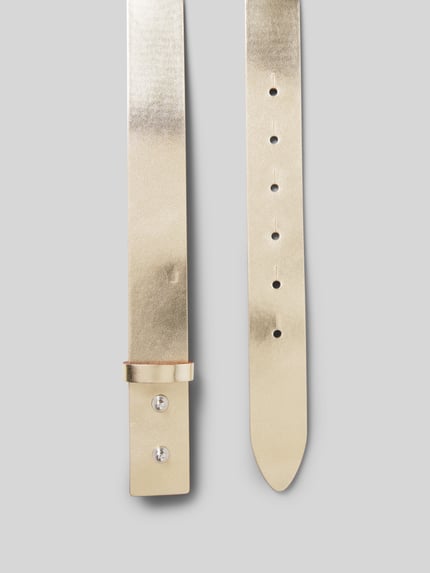 Vanzetti Riem van leer in metallic look Goud gemêleerd - 3