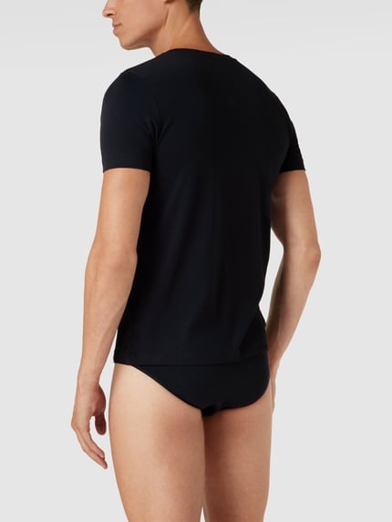 SCHIESSER T-Shirt mit V-Ausschnitt Black 4