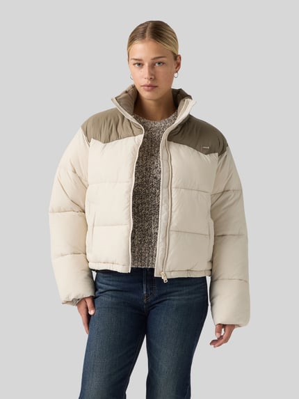 Levi's® Regular Fit Steppjacke mit Logo-Detail Modell 'PALMER' Ecru 4