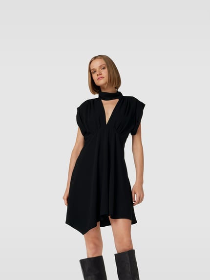 Iro Mini-jurk met v-hals Zwart - 4