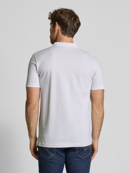 Tom Tailor Denim Regular Fit Poloshirt aus reiner Baumwolle Hellgrau 5