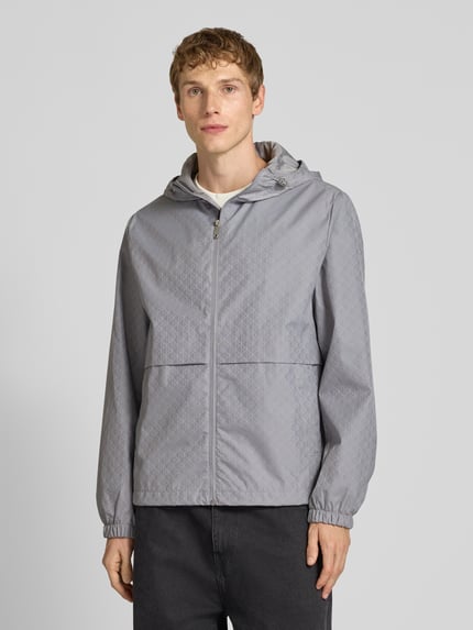 Calvin Klein Jeans Funktionsjacke mit Kapuze und Reißverschlusstaschen Silber 4