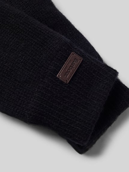 Barbour Handschuhe aus Woll-Mix mit Rippbündchen Black 2