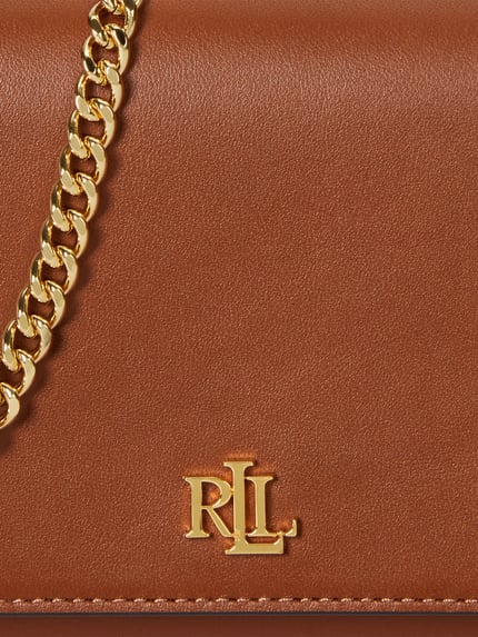 Lauren Ralph Lauren Torba na ramię z prawdziwej skóry z odpinanym łańcuszkiem na ramię Koniakowy 5