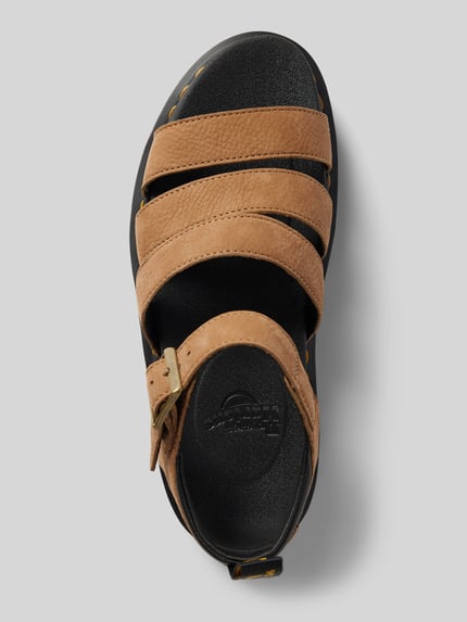 Dr. Martens Sandalen van leer met plateauzool Beige - 3
