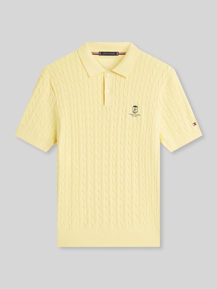 Tommy Hilfiger koszulka polo z detal z logo Żółty 2