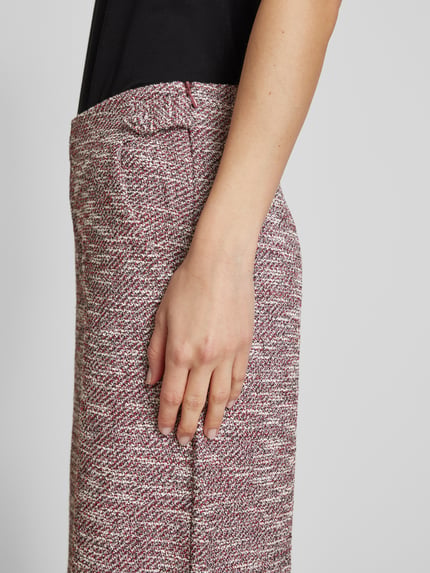 ICHI Wide Leg Hose in Bouclé-Optik Modell 'KATE' Pink 3