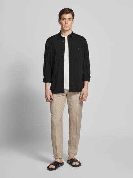 DRYKORN Regular fit overhemdjack met opgestikte borstzakken, model 'NOWEN' Zwart - 1