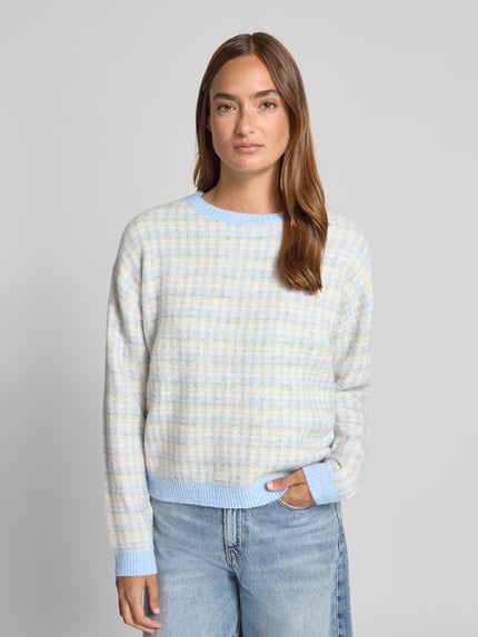 Christian Berg Woman Strickpullover mit Rundhalsausschnitt Hellblau 4