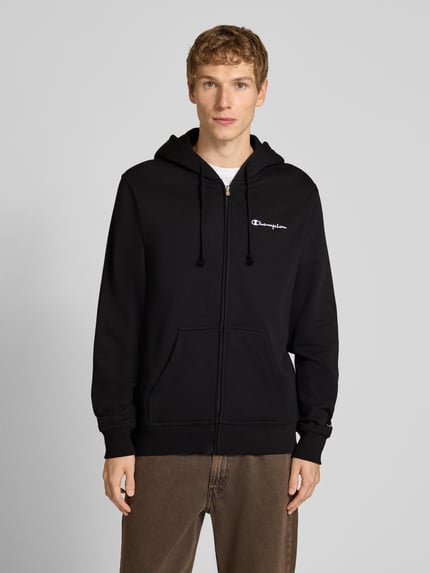 Champion Sweatjacke mit Label-Stitching Black 4