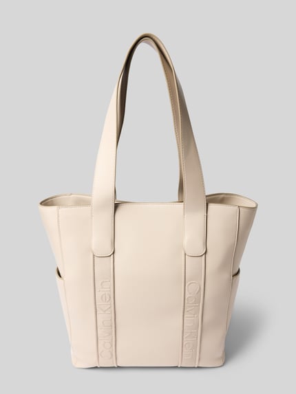 CK Calvin Klein Handtasche mit Label-Details Modell 'WEBBING' Beige 4