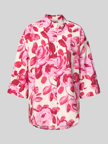MSCH Copenhagen Regular Fit Bluse mit 3/4-Arm Modell 'Edrina' Pink 2