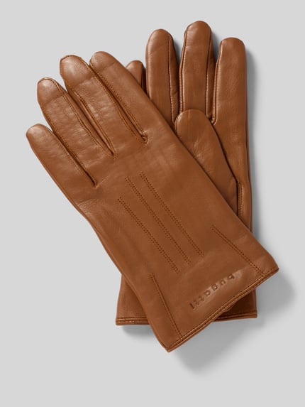 bugatti Handschoenen met labeldetail Cognac - 1