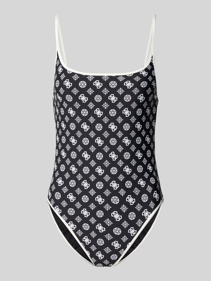 GUESS Badeanzug mit verstellbaren Trägern Modell 'ONE PIECE' Black 1