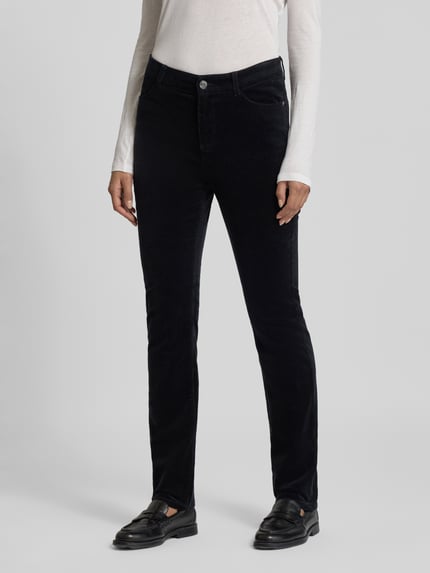 Christian Berg Woman Slim Fit Cordhose im 5-Pocket-Design Black 4