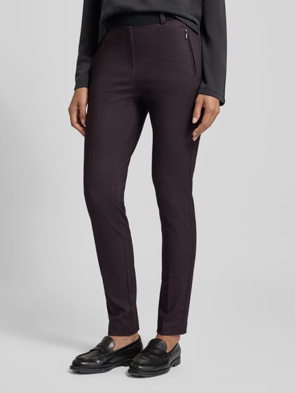 Raphaela By Brax Slim Fit Stoffhose mit Bügelfalten Modell 'Lillyth' Bordeaux 4