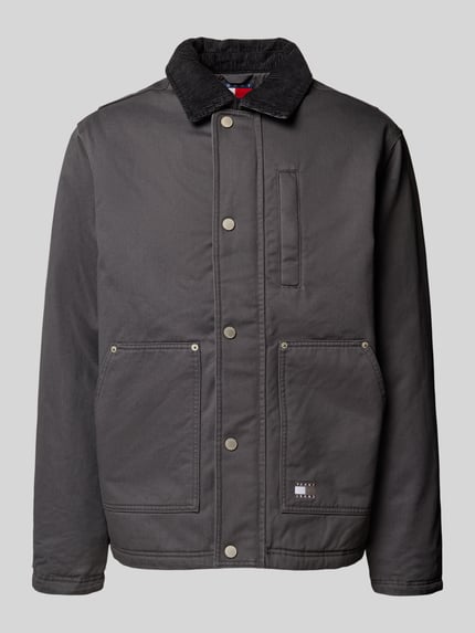 Tommy Jeans Regular Fit Blouson aus reiner Baumwolle Black 2