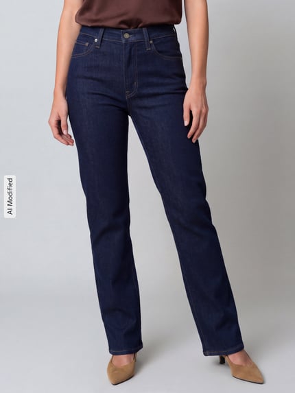 Levi's® 300 Straight Fit Jeans aus Baumwoll-Mix mit Lyocell-Anteil Modell '723' Dunkelblau 4